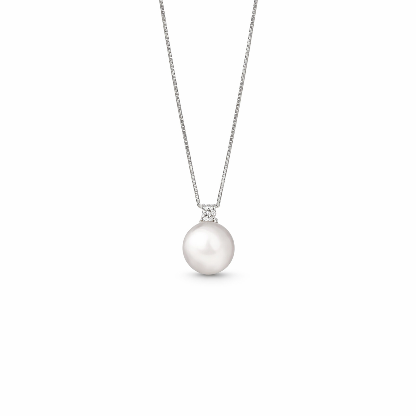 Collana Perla 6 mm e Swarovski