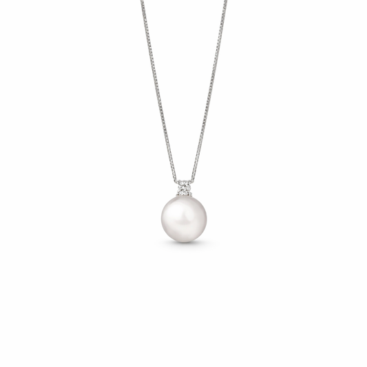Collana Perla 6 mm e Swarovski