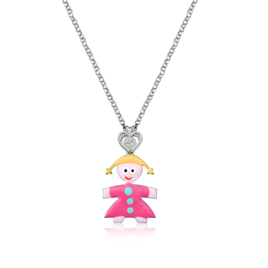 Collana bimba smaltato 1,5 cm