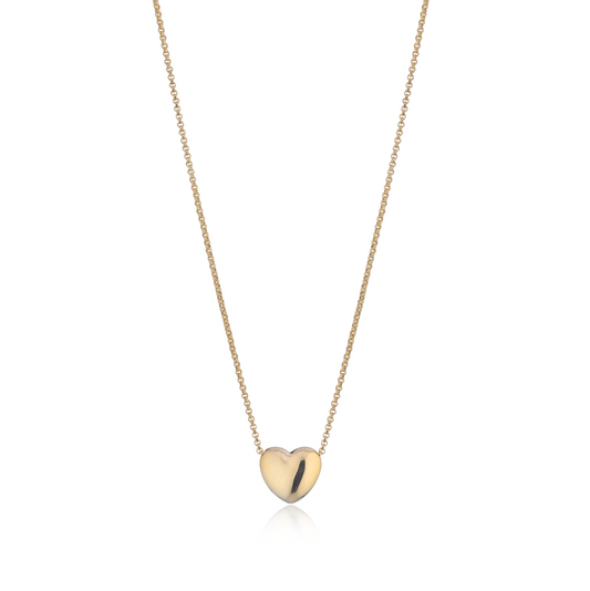 Collana cuore bombato 1 cm