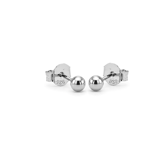 Orecchino sfera argento 0,10