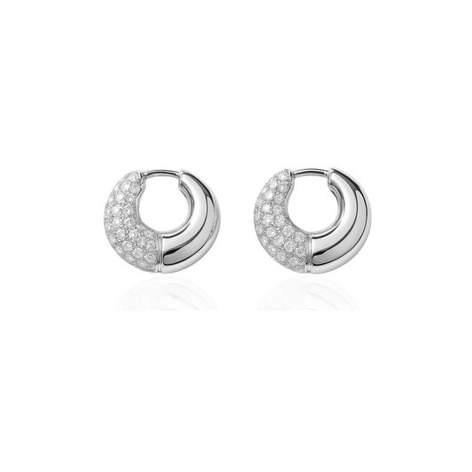 Orecchini a cerchio con swarovski