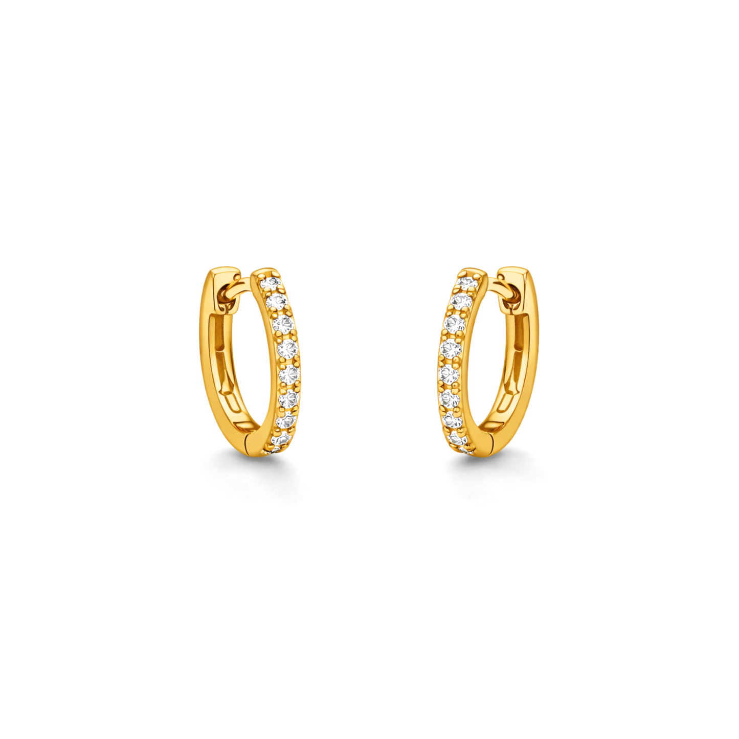 Orecchini Cerchio e Swarovski 1 cm
