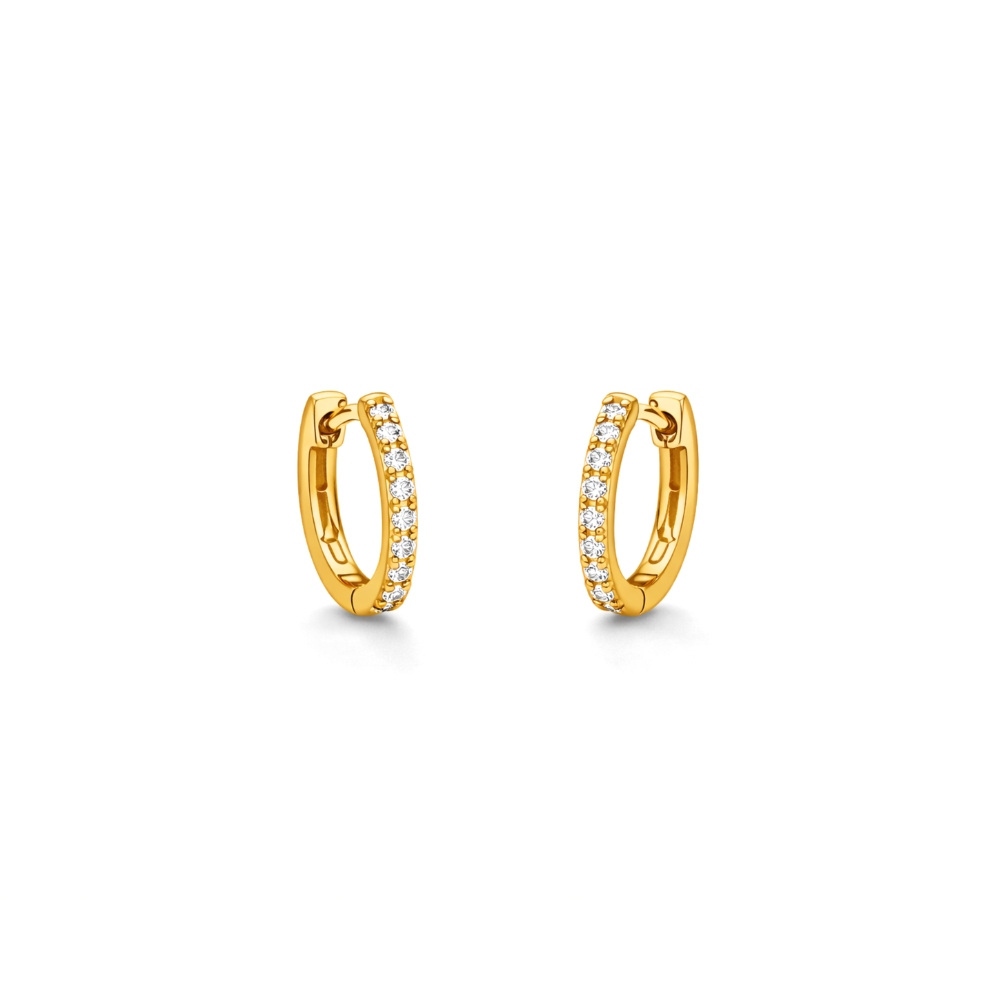 Orecchini Cerchio e Swarovski 0,8 cm