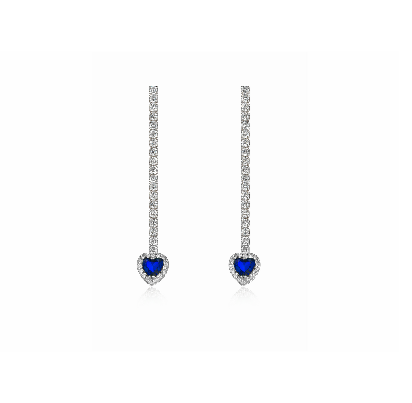 Heart tennis earrings