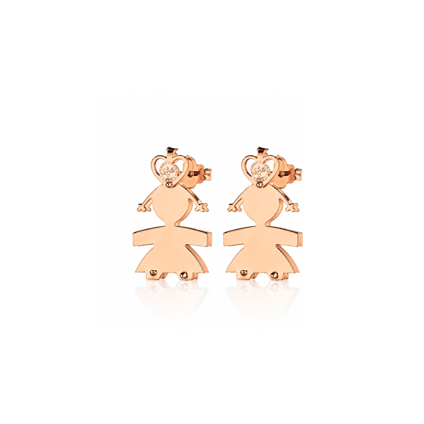 Orecchini bimba due lastre 3,5 cm