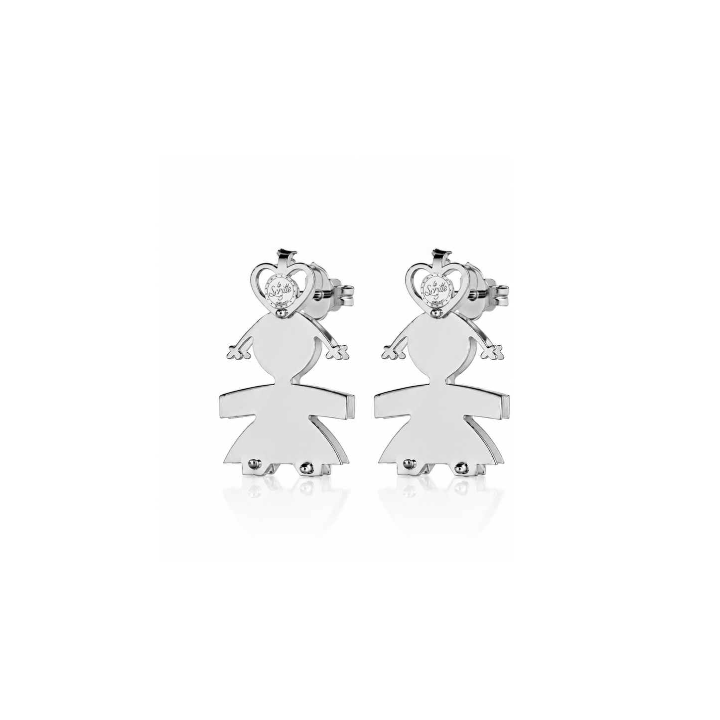 Orecchini bimba due lastre 3,5 cm