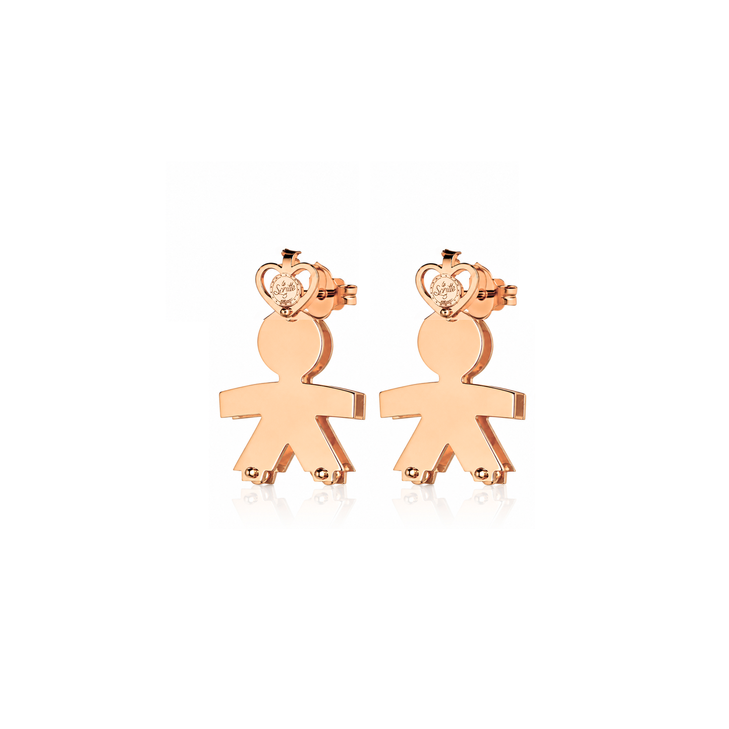 Orecchini bimbo due lastre 3,5 cm