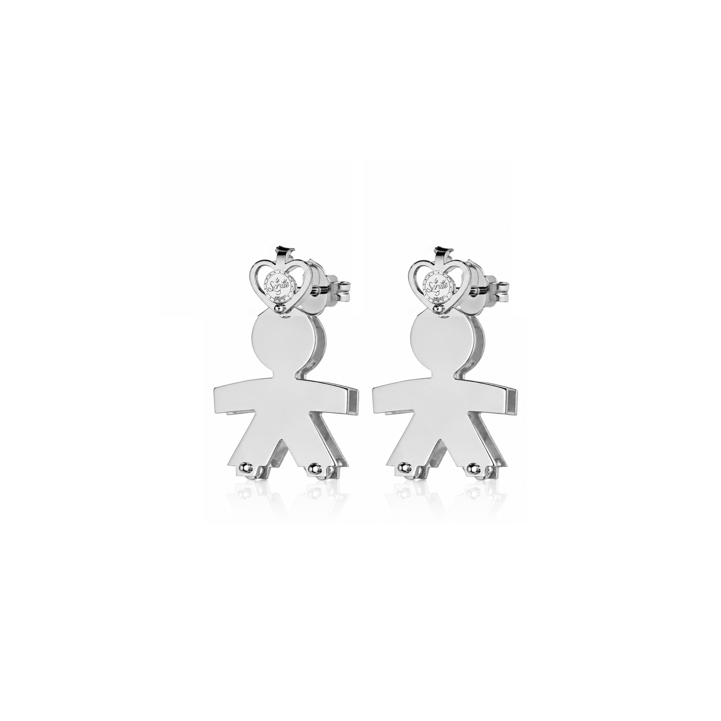 Orecchini bimbo due lastre 3,5 cm