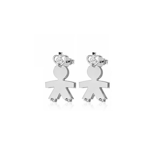 Orecchini bimbo due lastre 3,5 cm