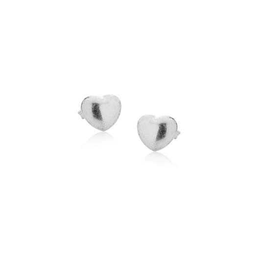 Orecchini cuore bombato 1cm