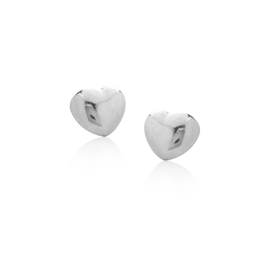 Orecchini cuore bombato 1,3cm