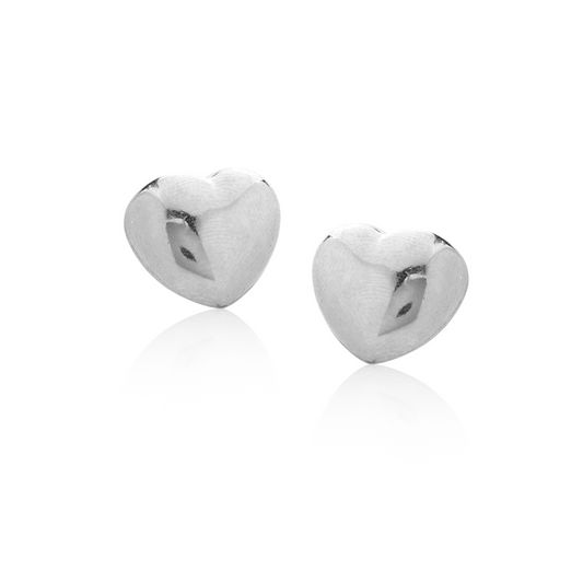 Orecchini cuore bombato 1,8cm